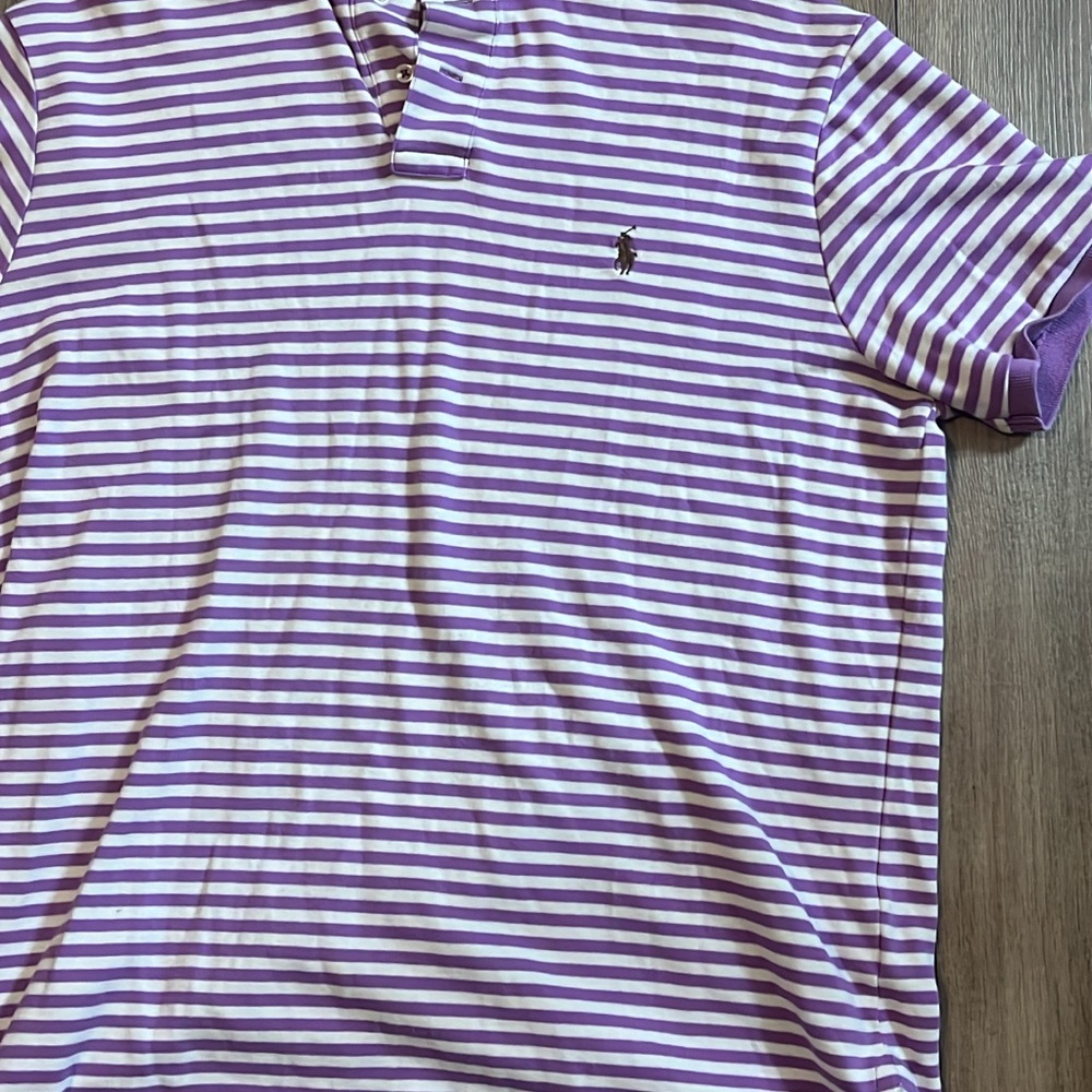 Polo by Ralph Lauren Purple Striped Men's Shirt
